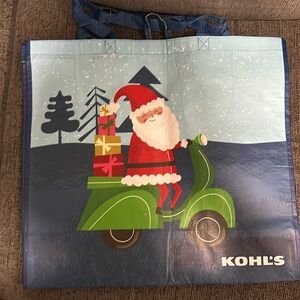 NWT kohls reusable 19x18 reusable Christmas Santa bag